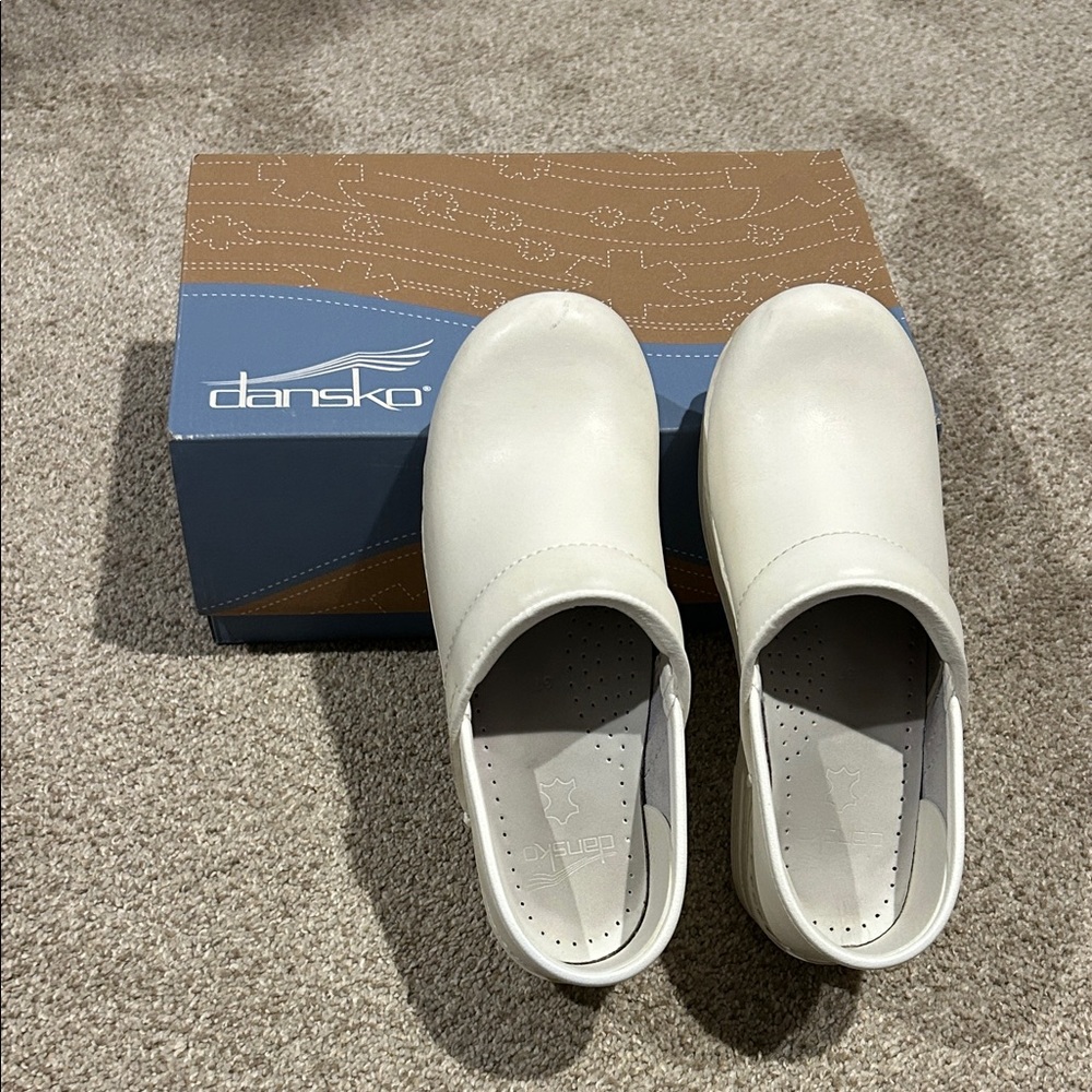 Dansko Classic White Slip-On Clogs